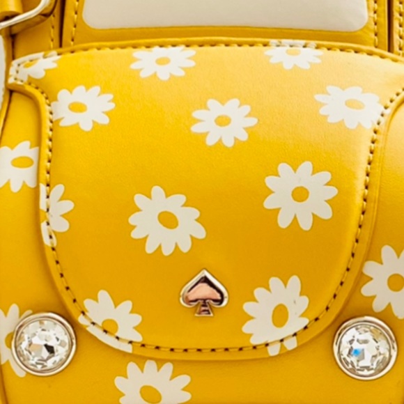 KATE SPADE Volkswagen Beetles Yellow Daisies Crossbody Bag - Picture 3 of 13